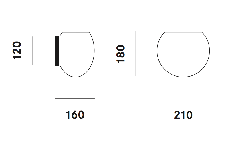 Dimension applique Zero W3G9 Prandina